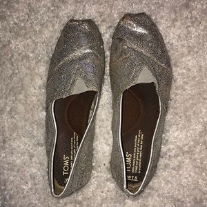 Sparkly Silver Toms
